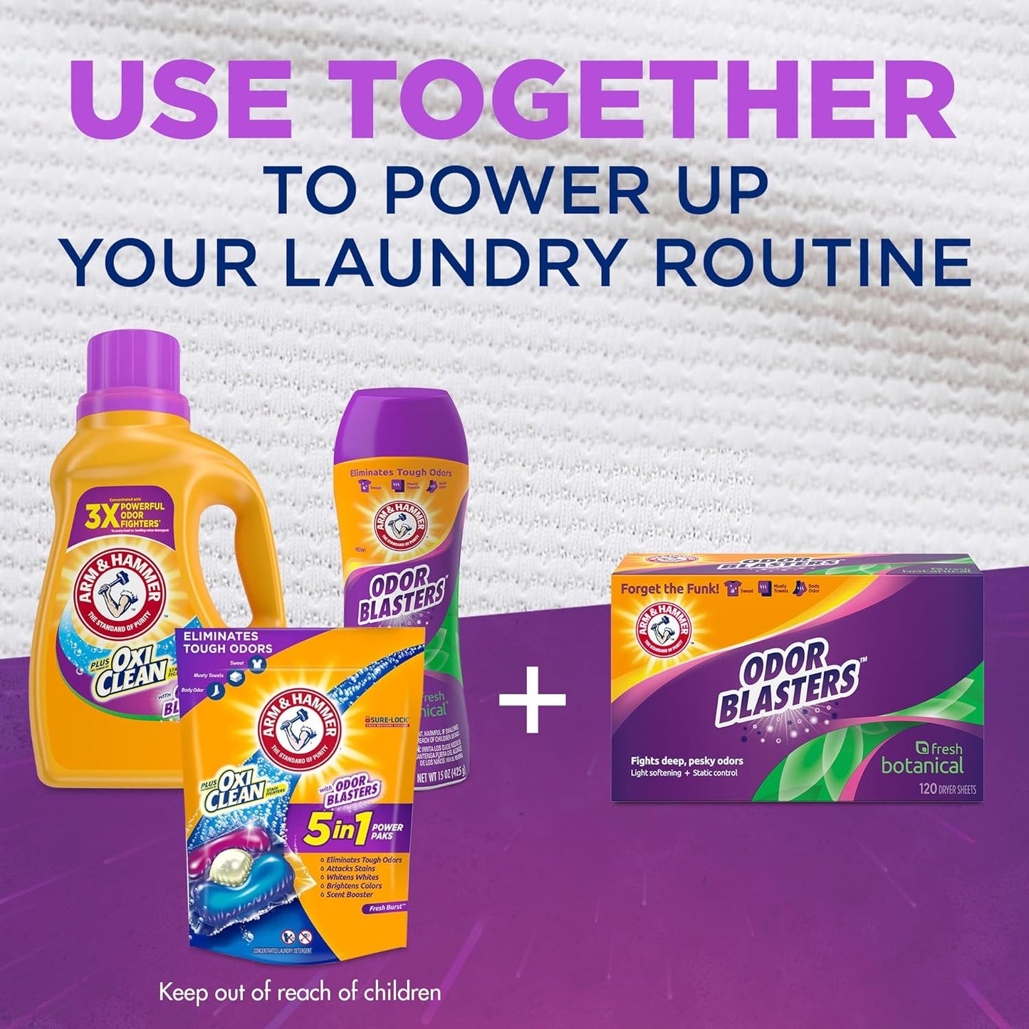 Arm & Hammer Dryer Sheet 80ct Odor Blaster Fresh Burst