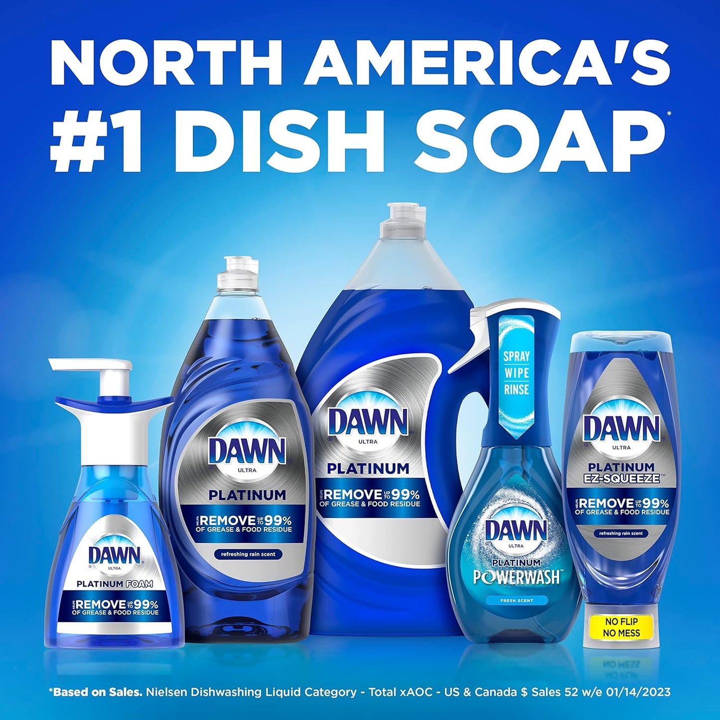 Dawn Ultra Platinum Foam Dishwashing Foam, Fresh Rapids Scent, 10.1 fl oz (Packaging May Vary)