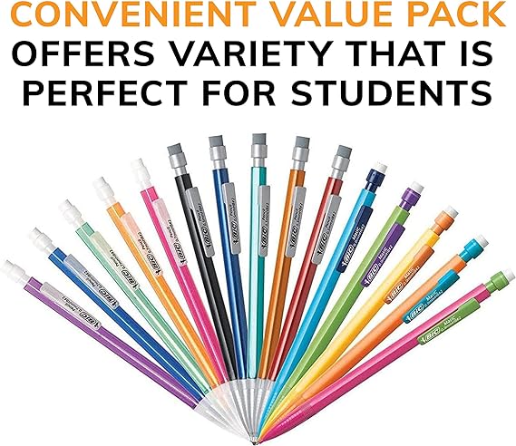 BIC Variety Pack, Assorted Sizes, 0.5mm, 0.7mm, 0.9mm, 60-Count, Refillable Design for Long-Lasting Use
