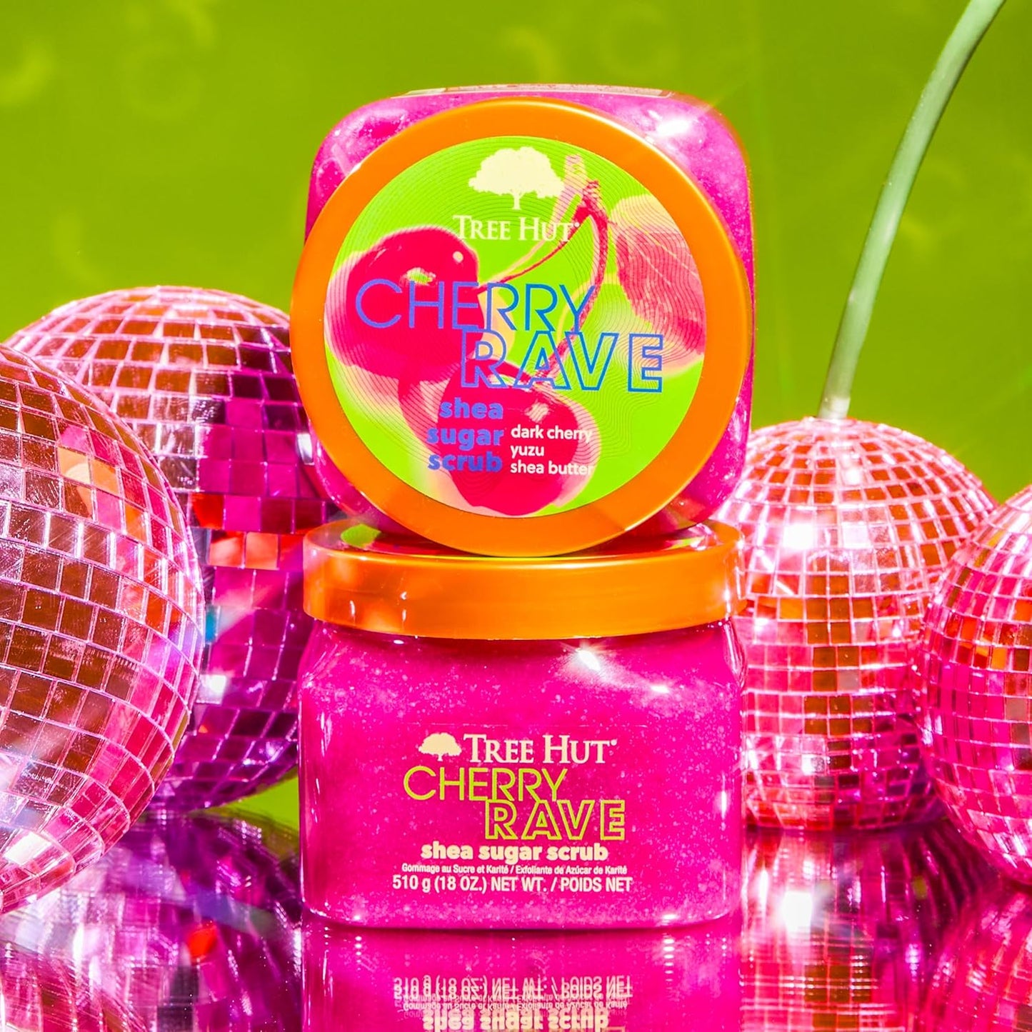 Tree Hut Cherry Rave Shea Sugar Scrub | Exfoliating Body Scrub Removes Dead, Dry Skin for a Soft & Hydrated Feel | Limited Edition Fall | Nourishing Essential Body Care | 18 fl oz.