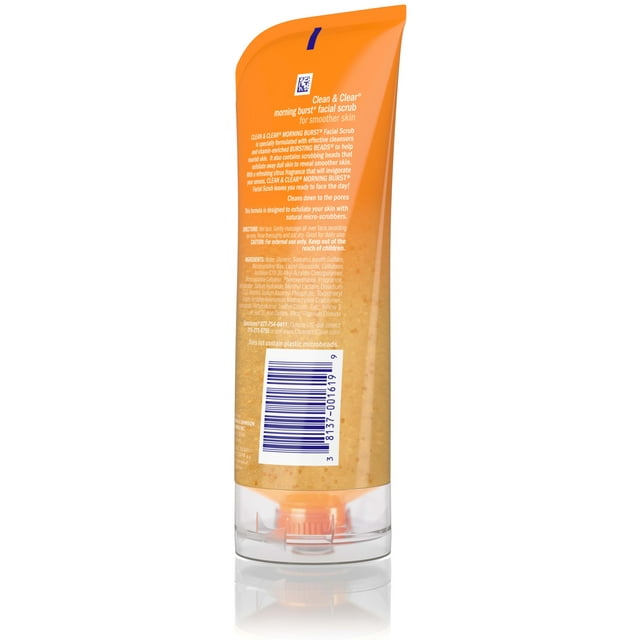 Clean & Clear Morning Burst Oil-Free Exfoliating Face Scrub, 5 oz