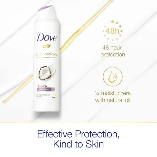 Dove Advanced Care Dry Spray Caring Coconut Antiperspirant Deodorant 3.8 oz