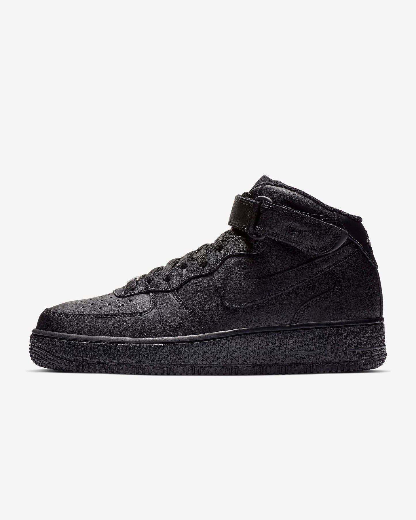 Nike Men's Air Force 1 Mid '07 Shoes, Black/Black