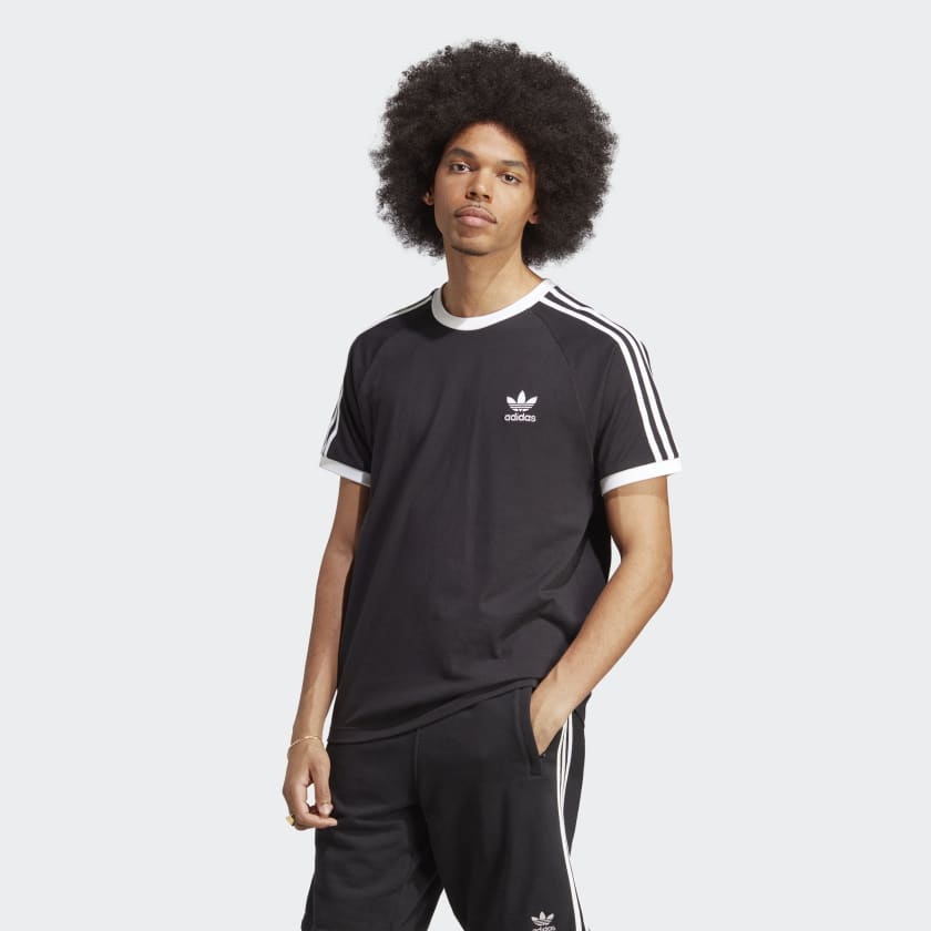 Adidas Men's Adicolor Classics 3-Stripes Tee, Black