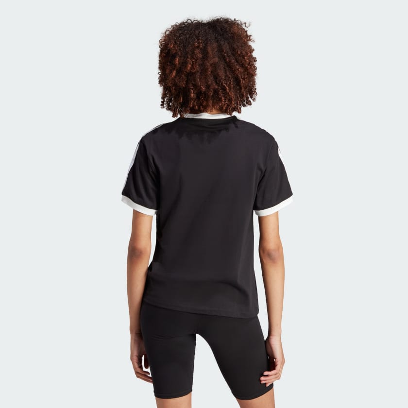 Adidas Women's Adicolor Classics 3-Stripes Tee, Black