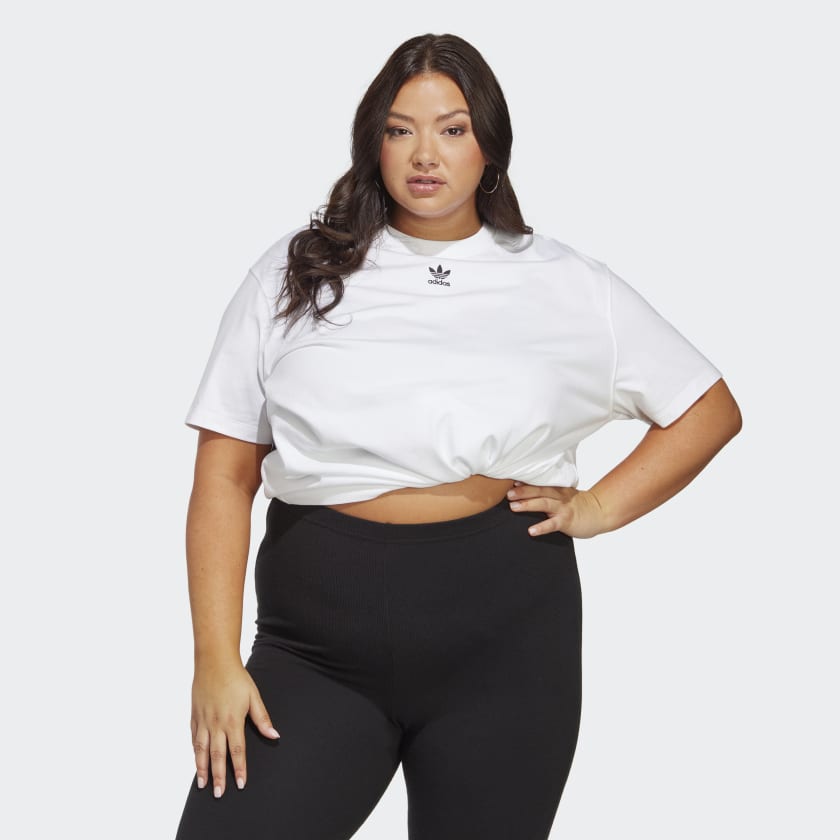 Adidas Women's Adicolor Essentials Tee (Plus Size), White
