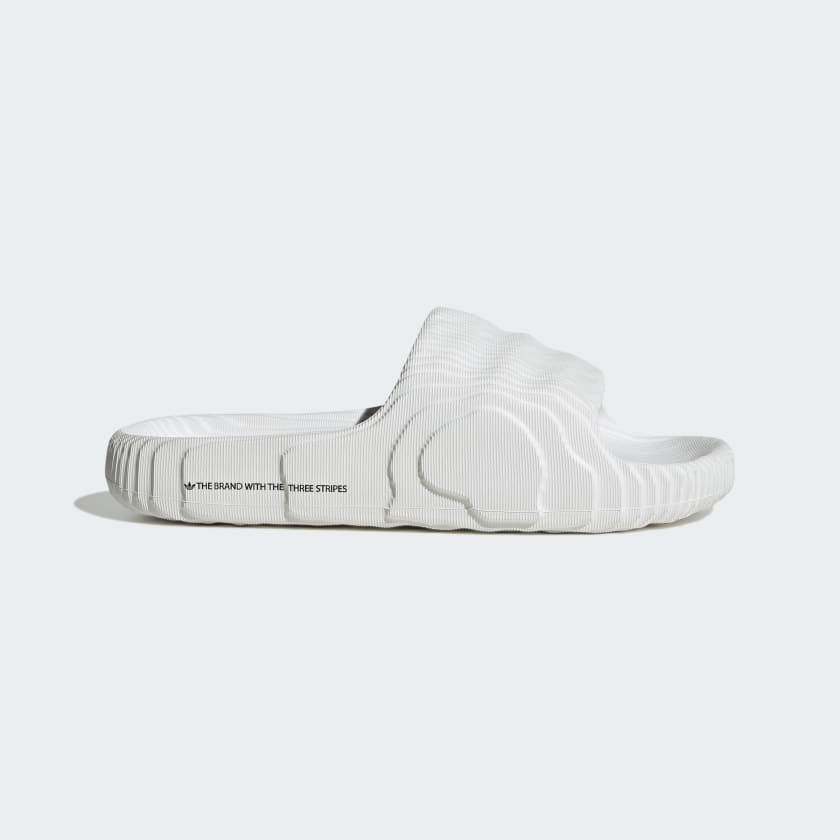 Adidas Adilette 22 Women's Slides, Crystal White / Crystal White / Core Black