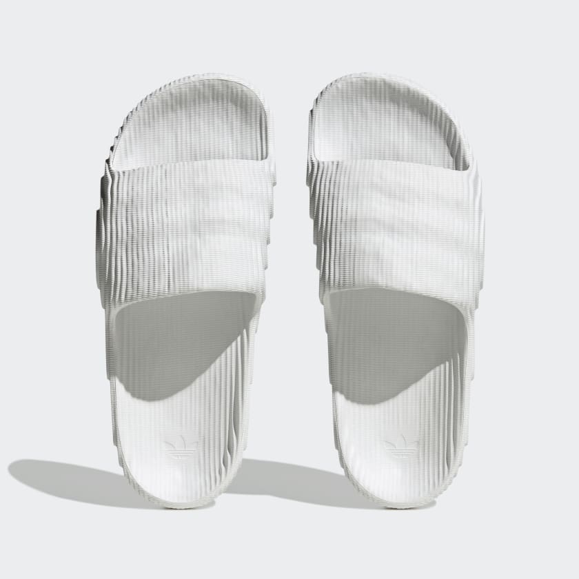 Adidas Adilette 22 Women's Slides, Crystal White / Crystal White / Core Black