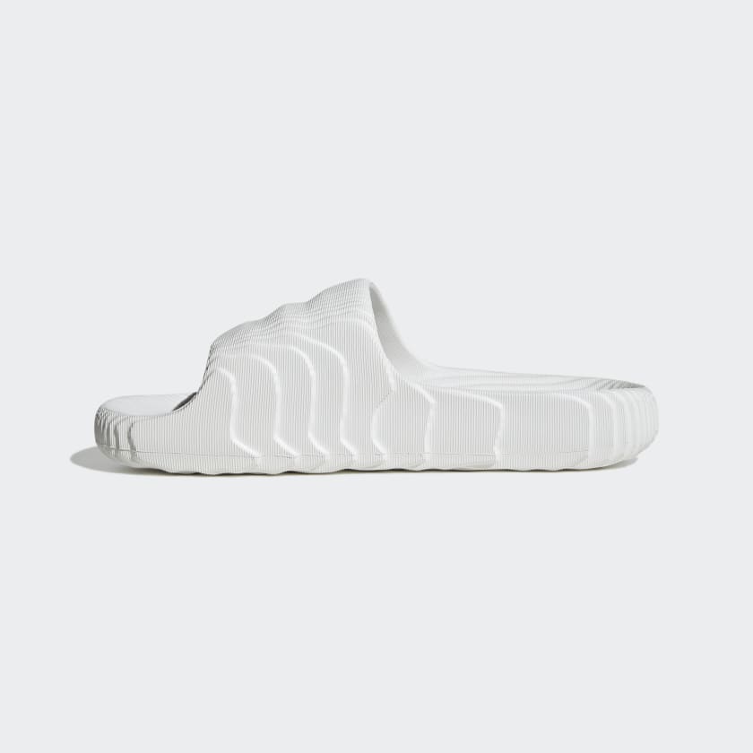 Adidas Adilette 22 Women's Slides, Crystal White / Crystal White / Core Black