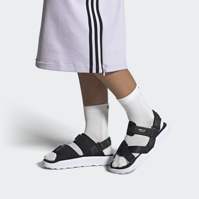 Adidas Women's Adilette Adventure Sandals, Core Black / Cloud White / Off White