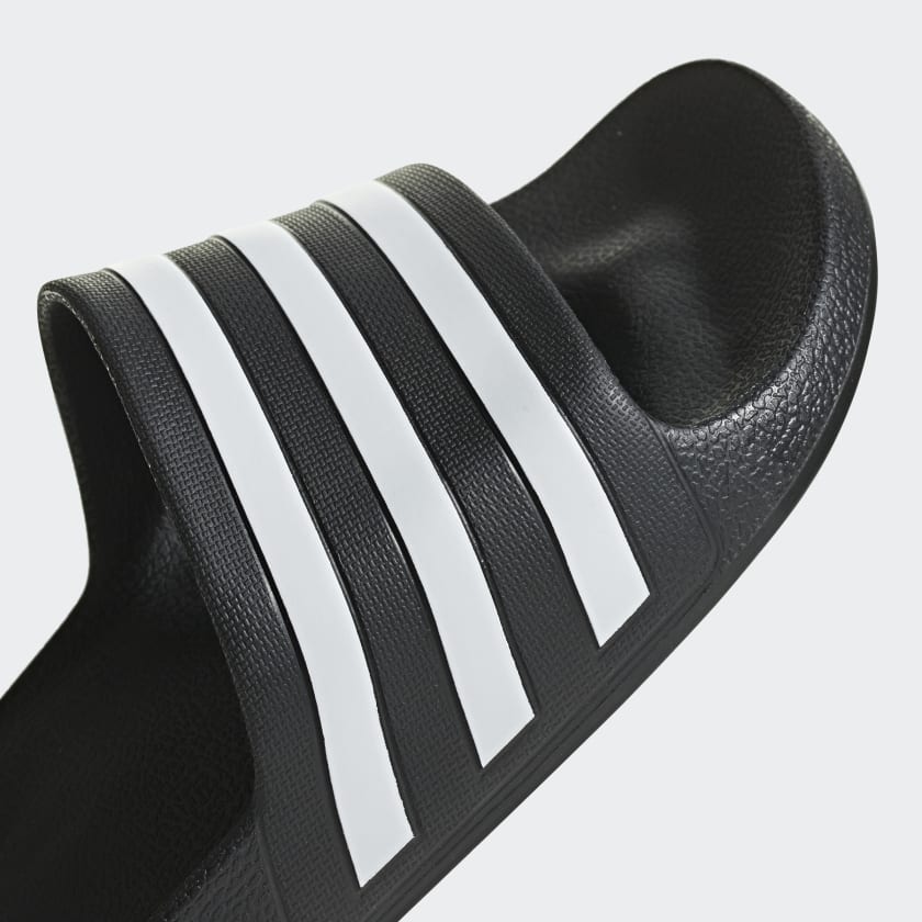 Adidas Men's Adilette Aqua Slides, Core Black / Cloud White / Core Black