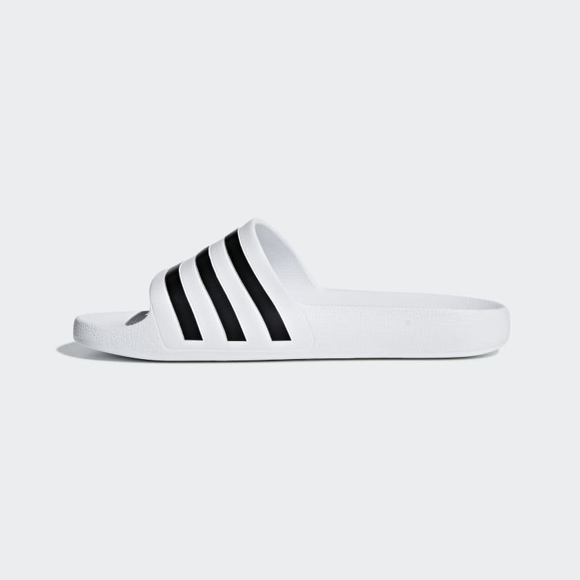 Adidas Women's Adilette Aqua Slides, Cloud White / Core Black / Cloud White