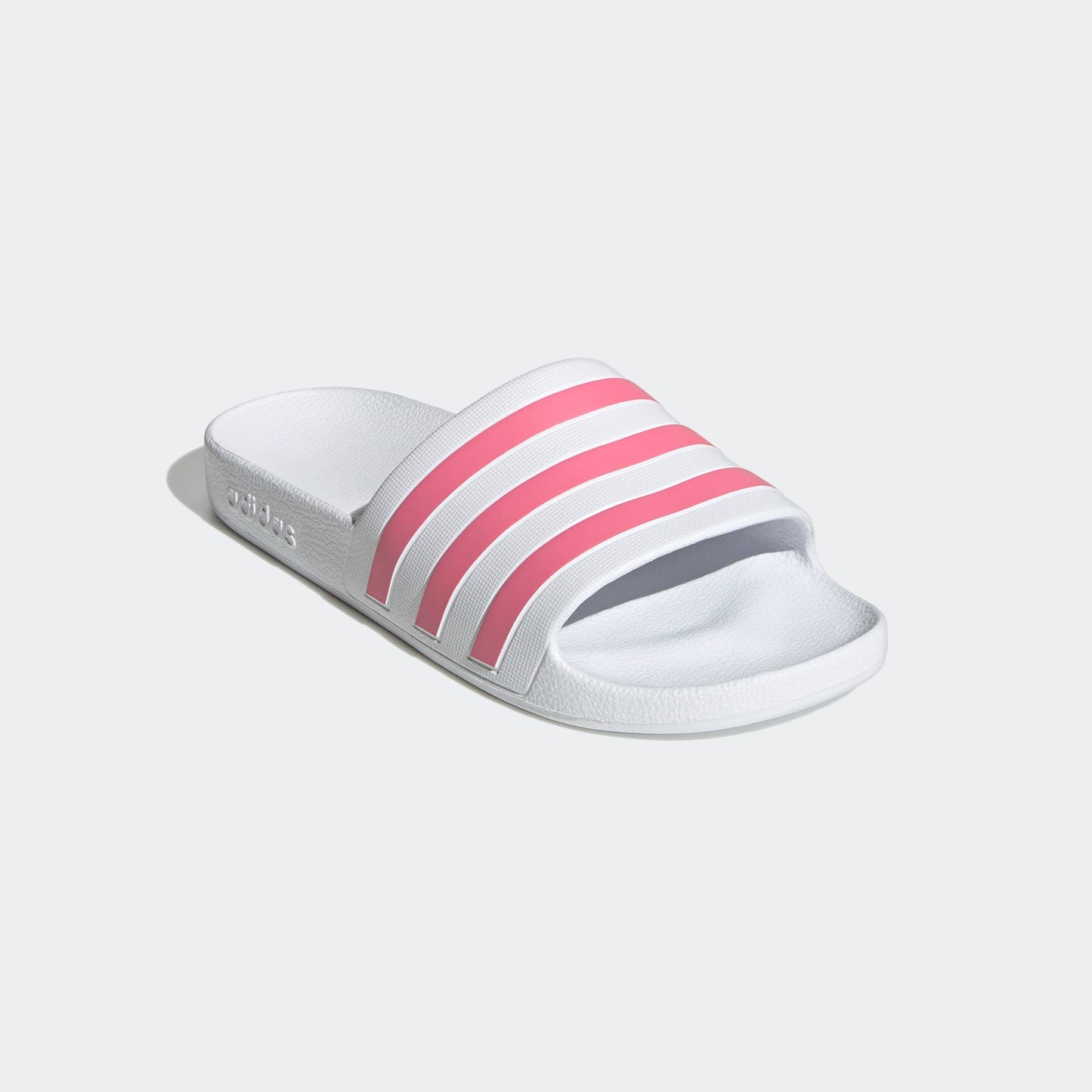 Adidas Women's Adilette Aqua Slides, Cloud White / Rose Tone / Cloud White