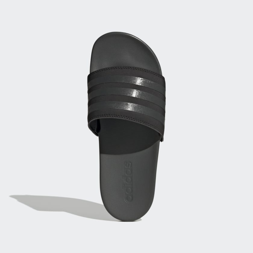 Adidas Women's Adilette Comfort Slides, Core Black / Grey Six / Core Black