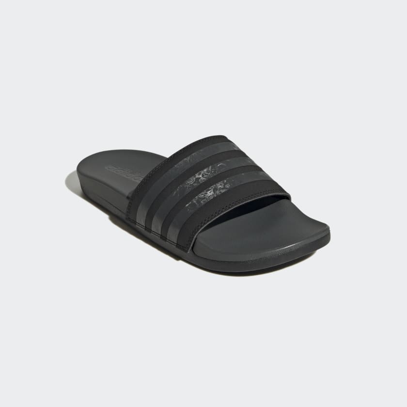 Adidas Women's Adilette Comfort Slides, Core Black / Grey Six / Core Black