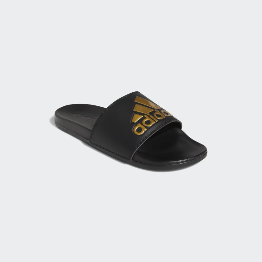 Adidas Adilette Comfort Men's Slides, Core Black / Gold Metallic / Core Black