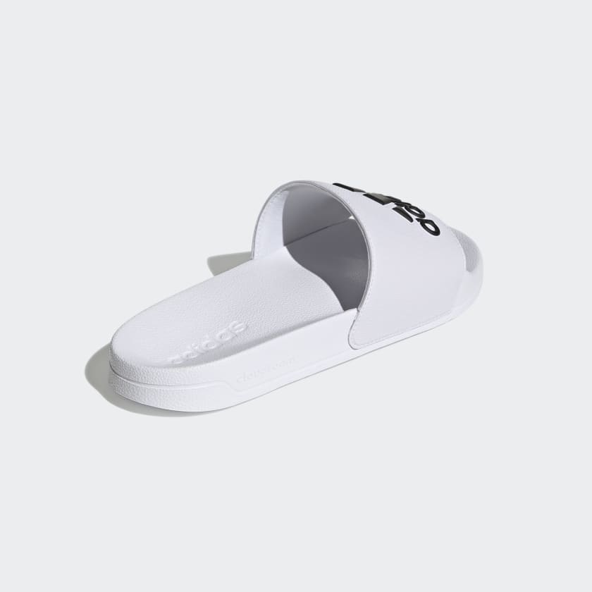 Adidas Men's Adilette Shower Slides, Cloud White / Core Black / Cloud White
