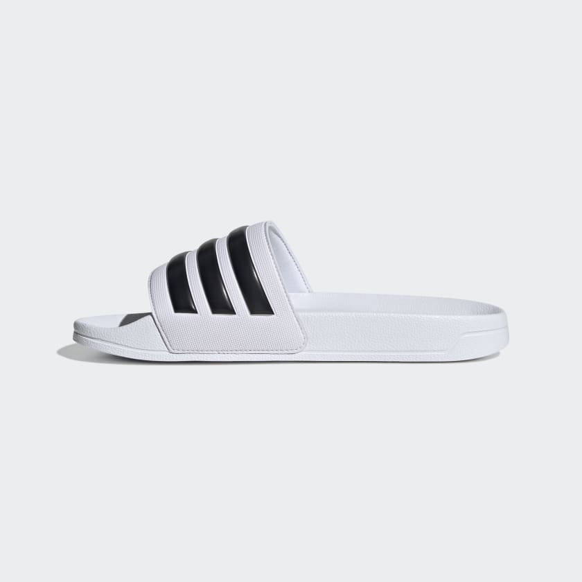 Adidas Women's Adilette Shower Slides, Cloud White / Core Black / Cloud White