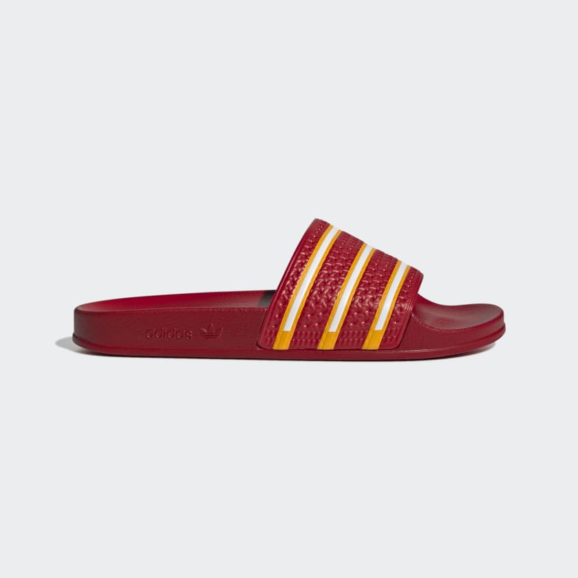 Adidas Adillete Men's Slides, Team Power Red / Cloud White / Team Colleg Gold