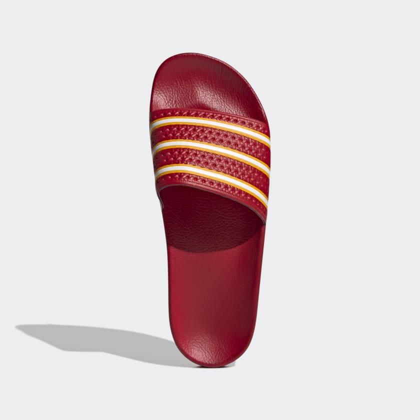 Adidas Adillete Men's Slides, Team Power Red / Cloud White / Team Colleg Gold