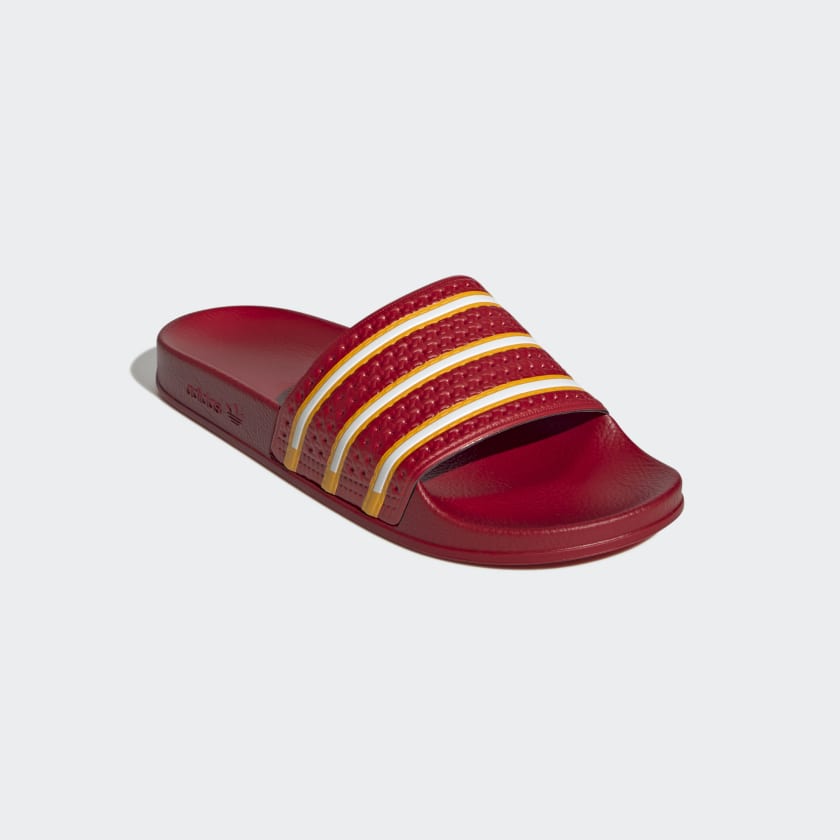 Adidas Adillete Men's Slides, Team Power Red / Cloud White / Team Colleg Gold