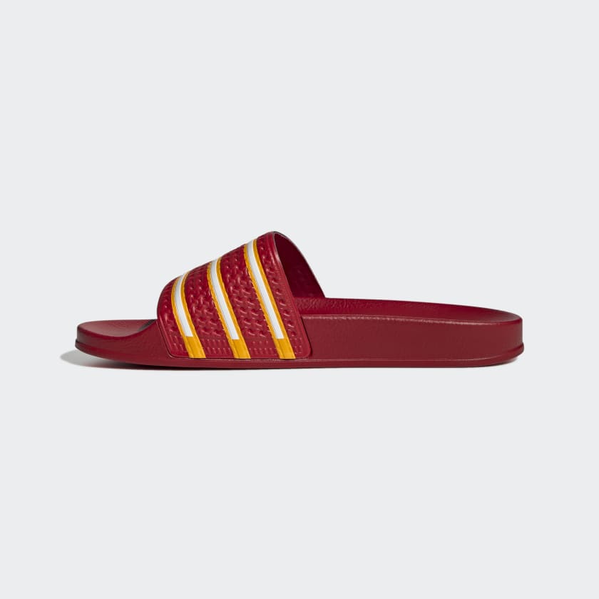 Adidas Adillete Men's Slides, Team Power Red / Cloud White / Team Colleg Gold