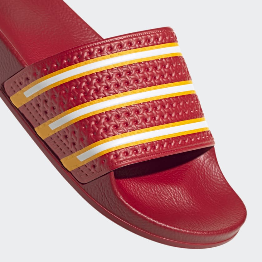 Adidas Adillete Men's Slides, Team Power Red / Cloud White / Team Colleg Gold