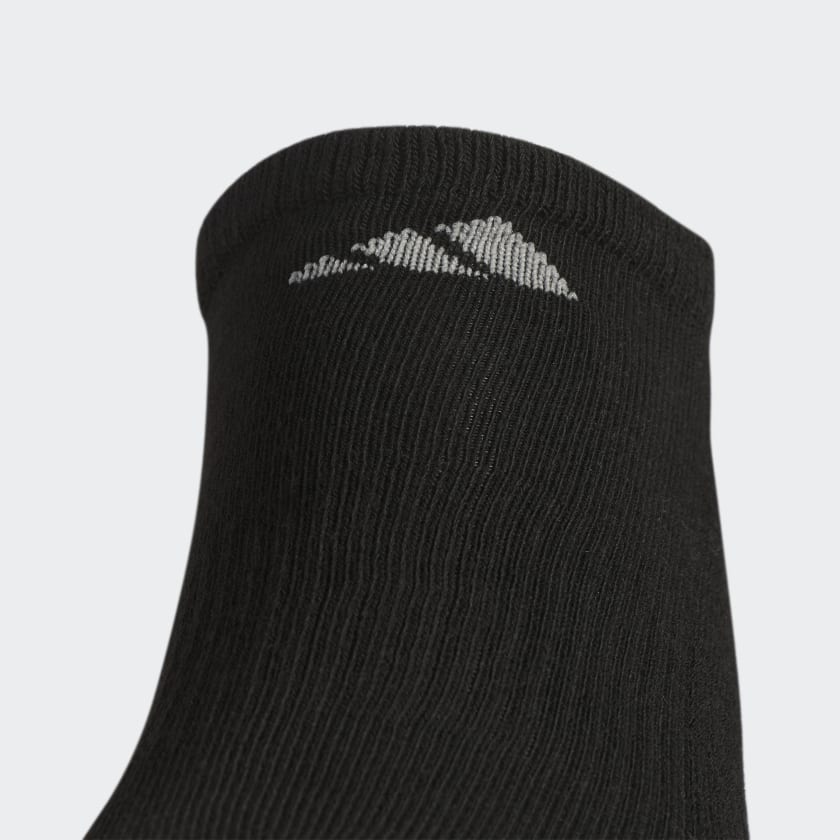 Adidas Athletic Cushioned No-Show Socks 6 Pairs, Black