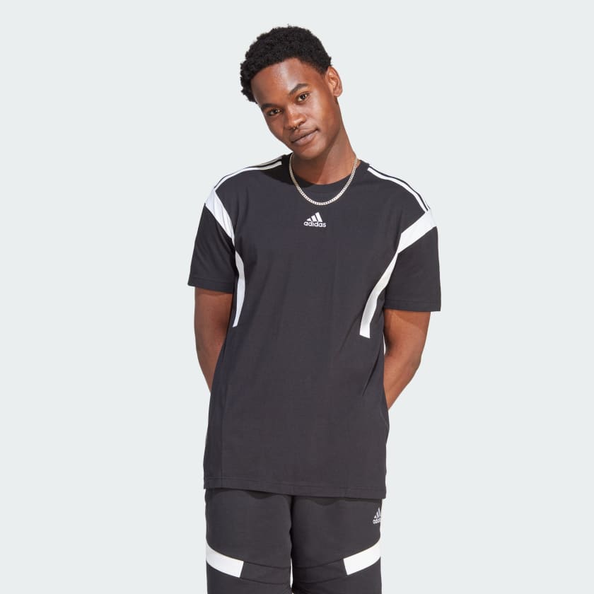 Adidas Men's Colorblock Tee, White