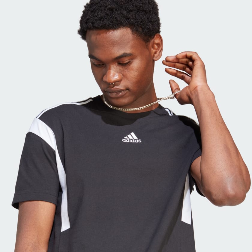 Adidas Men's Colorblock Tee, White