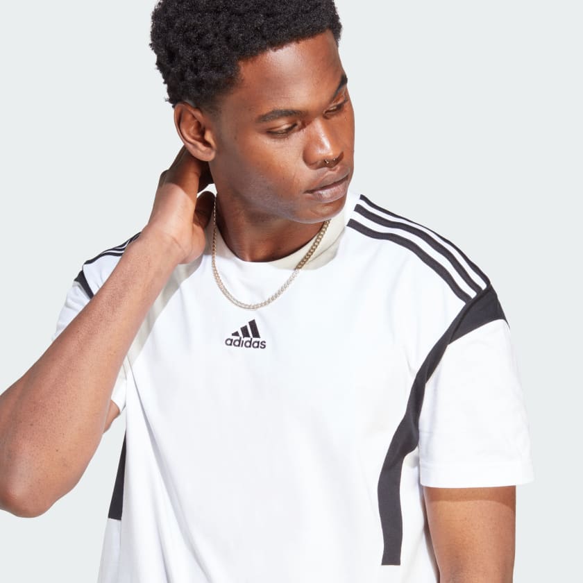 Adidas Men's Colorblock Tee, White