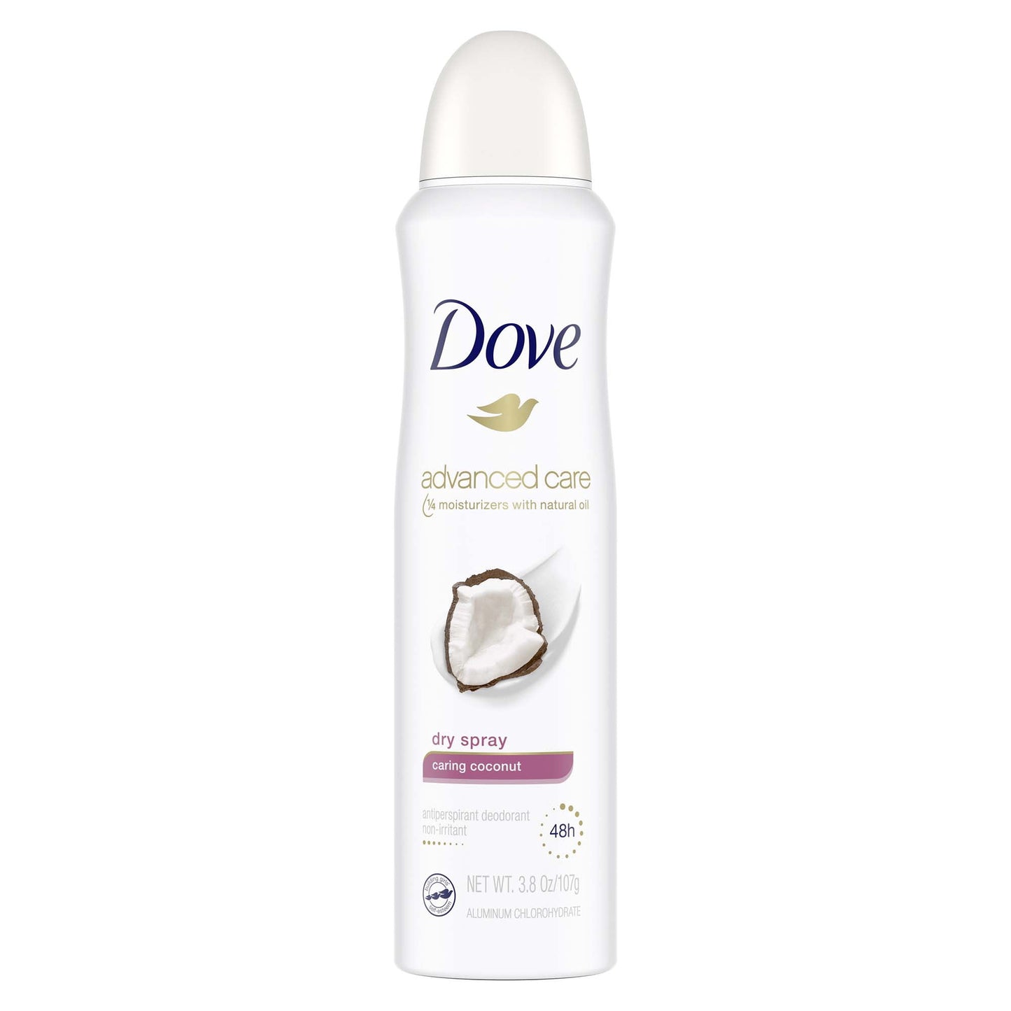 Dove Advanced Care Dry Spray Caring Coconut Antiperspirant Deodorant 3.8 oz