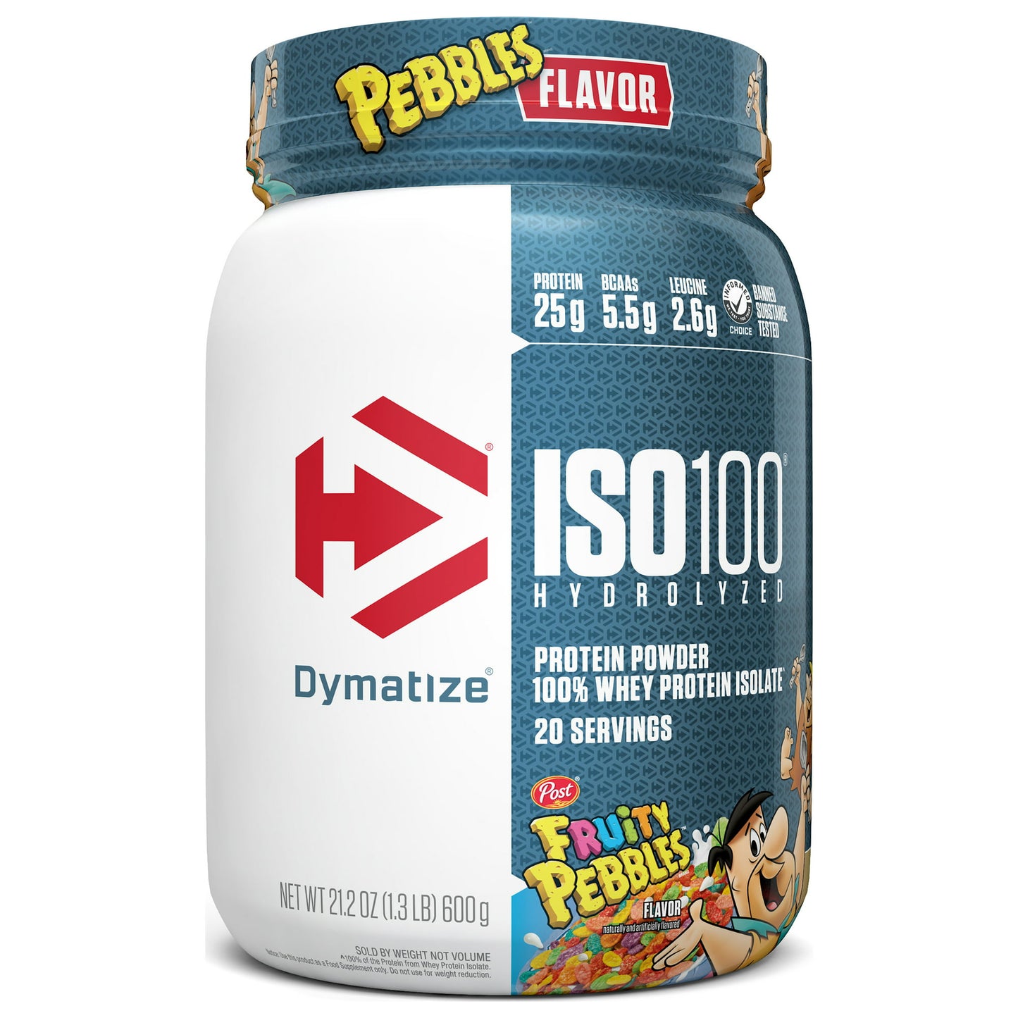 Dymatize ISO100 Hydrolyzed Whey Isolate Protein Powder, Fruity Pebbles, 20 Servings