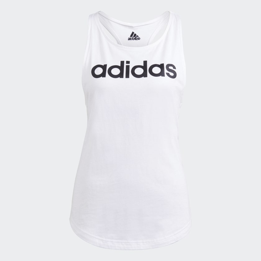 Adidas Women's Essentials Loose Logo Tank Top, White / Black