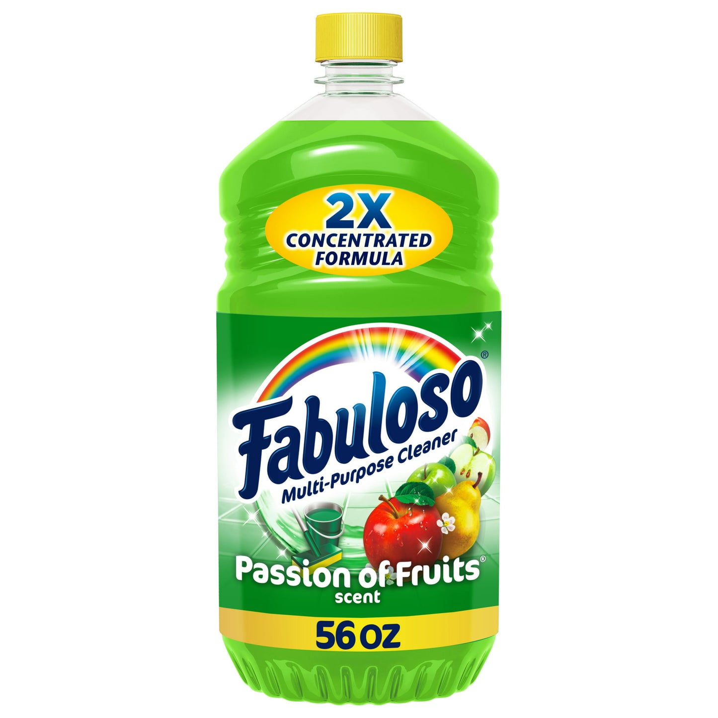 Fabuloso Multi-Purpose Cleaner, 2X Concentrated Formula, Passion of Fruits Scent, 56 oz