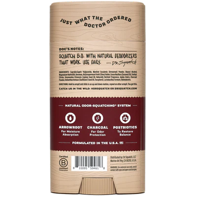 Dr. Squatch Bay Rum Deodorant - 2.65 oz
