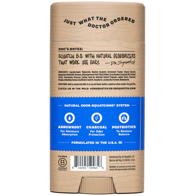 Dr. Squatch Fresh Falls Deodorant - 2.65 oz