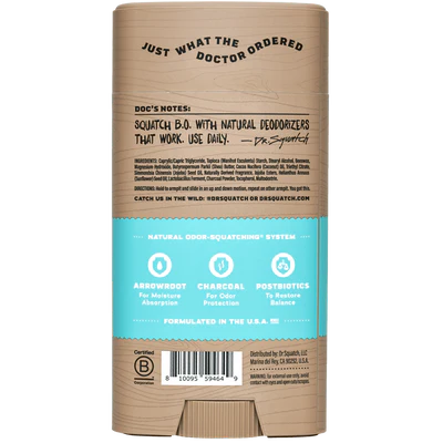 Dr. Squatch Coconut Castaway Deodorant - 2.65 oz