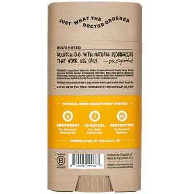 Dr. Squatch Summer Citrus Deodorant - 2.65 oz