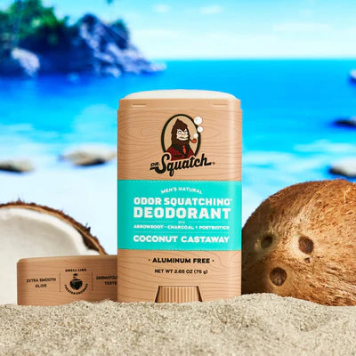Dr. Squatch Coconut Castaway Deodorant - 2.65 oz