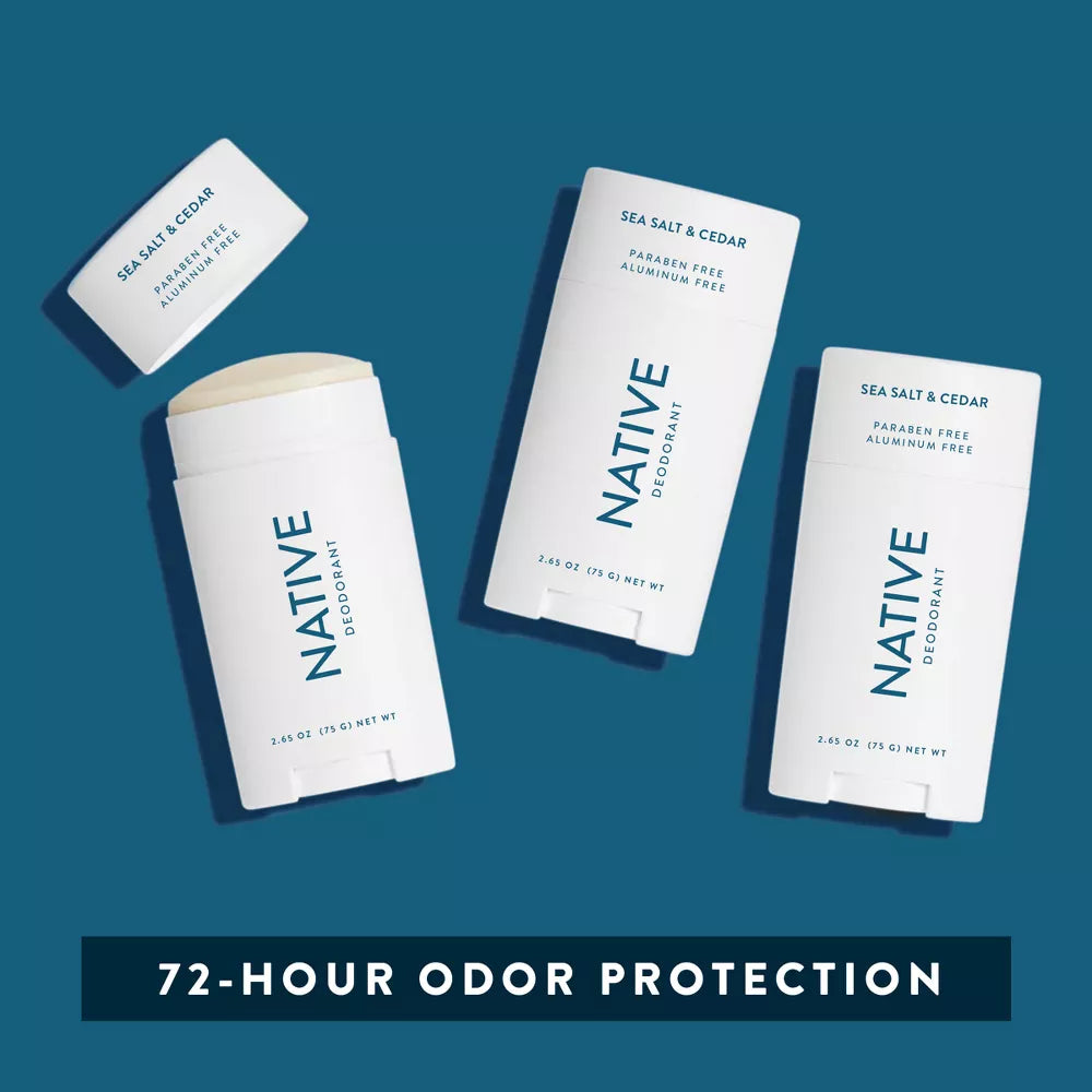 Native Deodorant - Sea Salt & Cedar - Aluminum Free - 2.65 oz