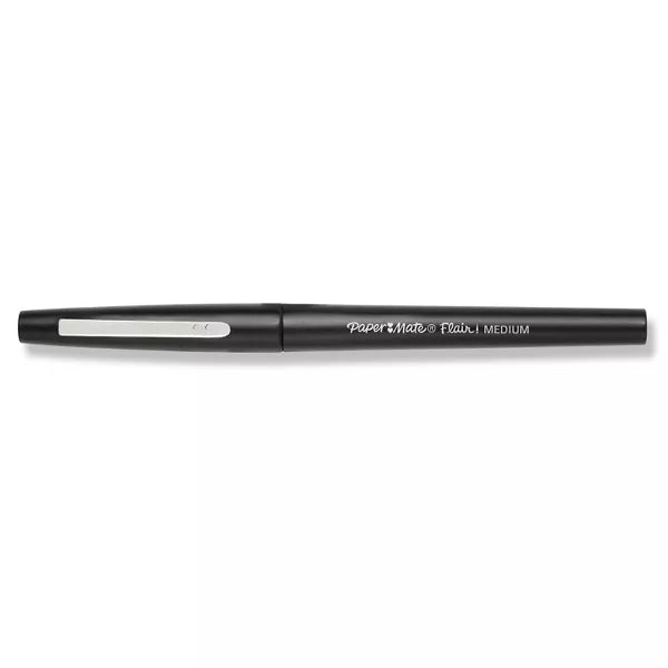 Paper Mate Flair 4pk Marker Pens Felt Tip 0.7mm Black
