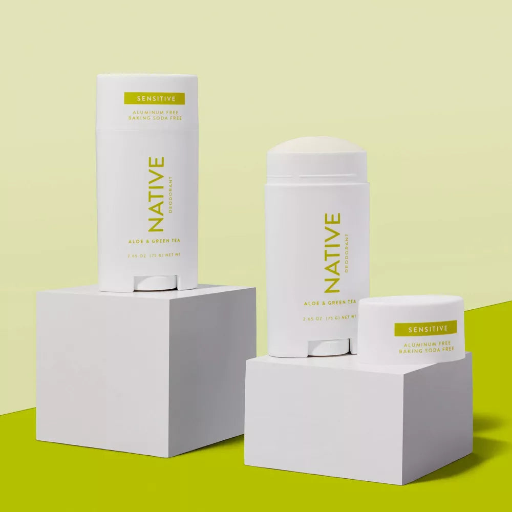Native Sensitive Deodorant - Aloe & Green Tea - No Baking Soda - 2.65 oz