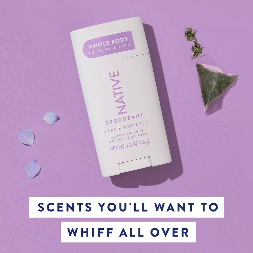 Native Whole Body Deodorant Stick - Lilac & White Tea - Aluminum Free - 2.3oz