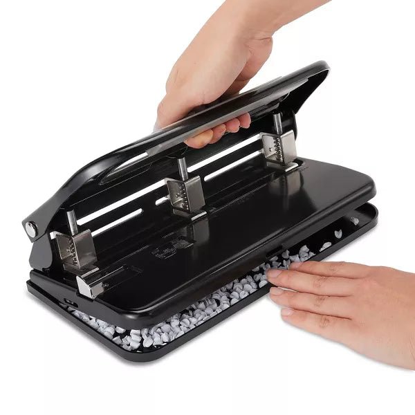 MyOfficeInnovations Circle 3-Hole Punch 30 Sheet Capacity Black (24549/33989) 572645