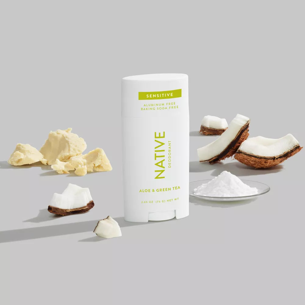 Native Sensitive Deodorant - Aloe & Green Tea - No Baking Soda - 2.65 oz