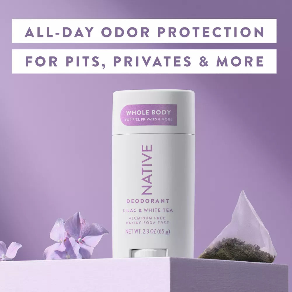 Native Whole Body Deodorant Stick - Lilac & White Tea - Aluminum Free - 2.3oz