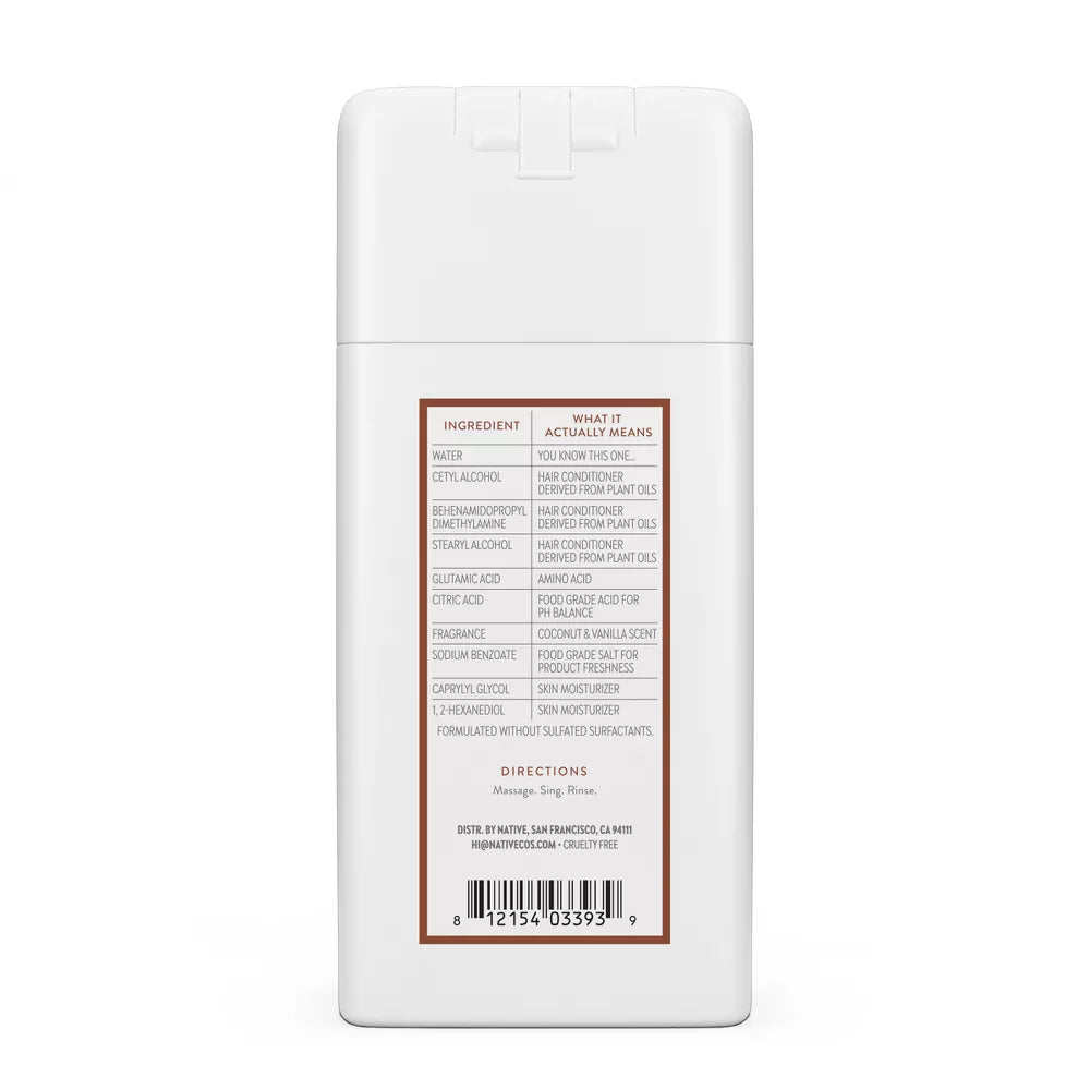 Native Coconut & Vanilla Moisturizing Conditioner - 3 fl oz