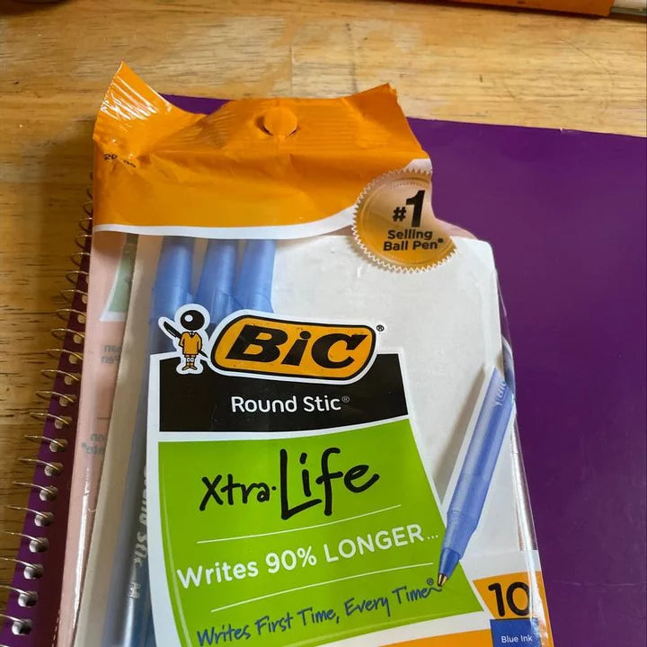 BIC Xtra Life Ballpoint Pens, Medium Tip, 10ct - Blue