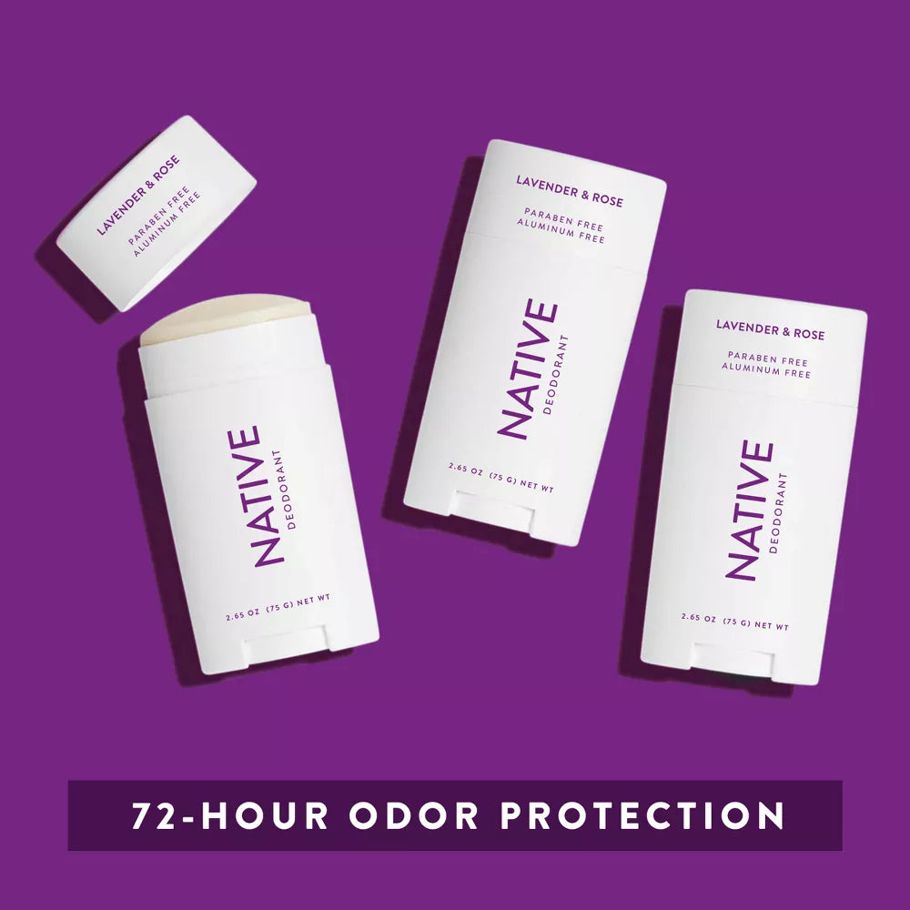 Native Deodorant - Lavender & Rose - Aluminum Free - 2.65 oz